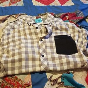 Black, Grey, And white checkered Flannel